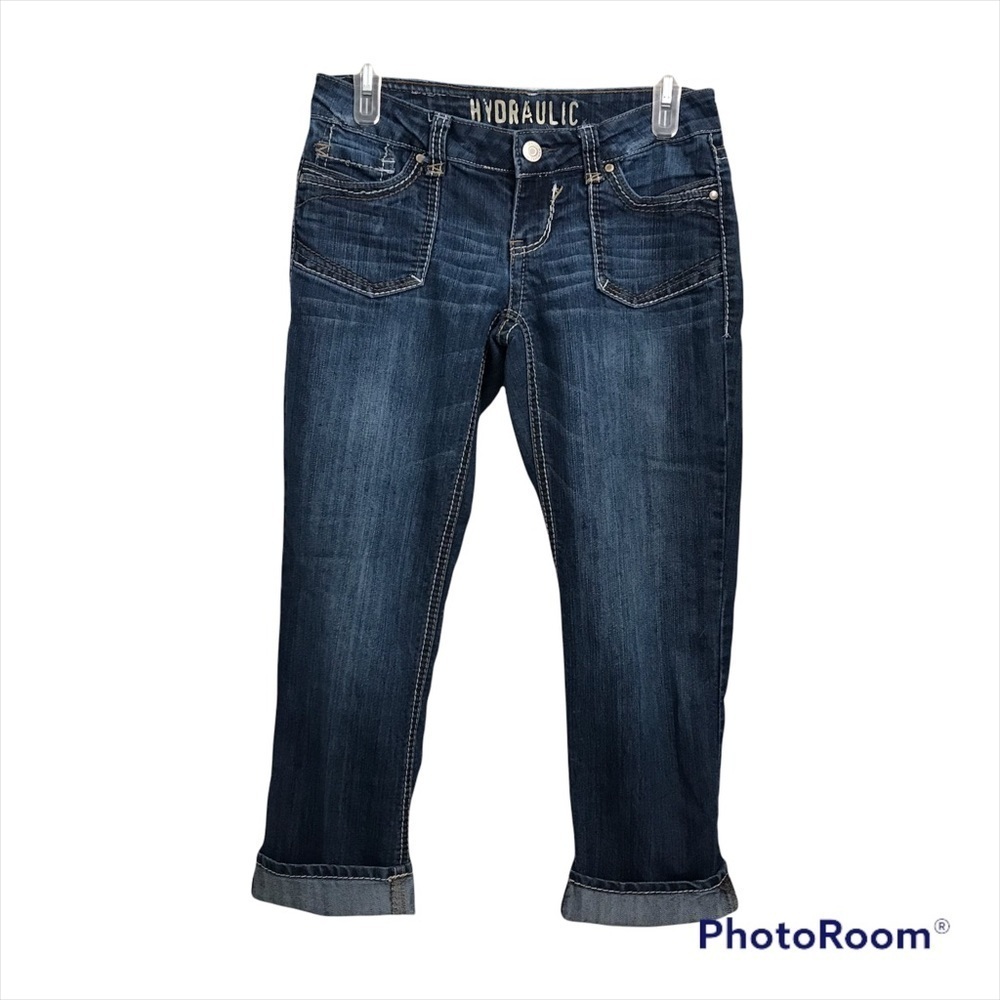 HYDRAULIC / Dark Wash Capri Jeans size 5/6 - Picture 5 of 12